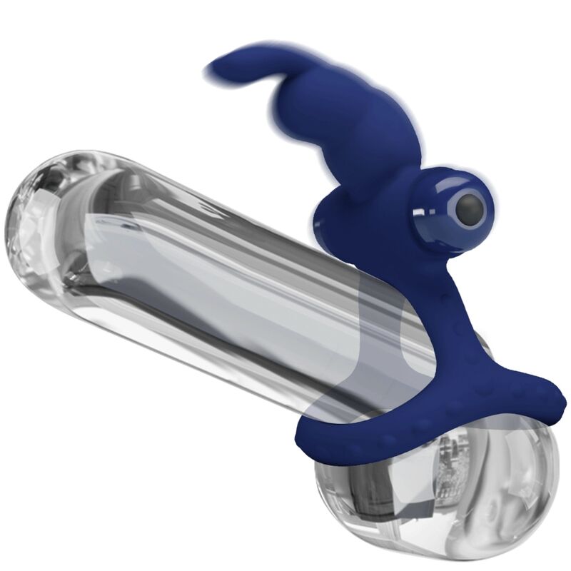 PRETTY LOVE - ANNEAU VIBRANT DOUBLE RABBIT LUCHITO BLEU