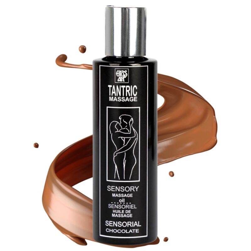 EROS-ART - HUILE DE MASSAGE TANTRIQUE NATURELLE ET APHRODISIAQUE CHOCOLAT 100 ML
