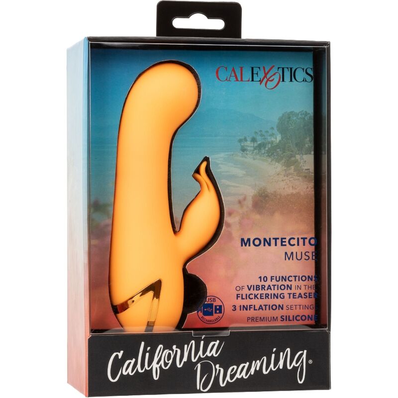 CALEXOTICS - VIBROMASSEUR LAPIN MONTECITO MUSE ORANGE BY CALIFORNIA DREAMING