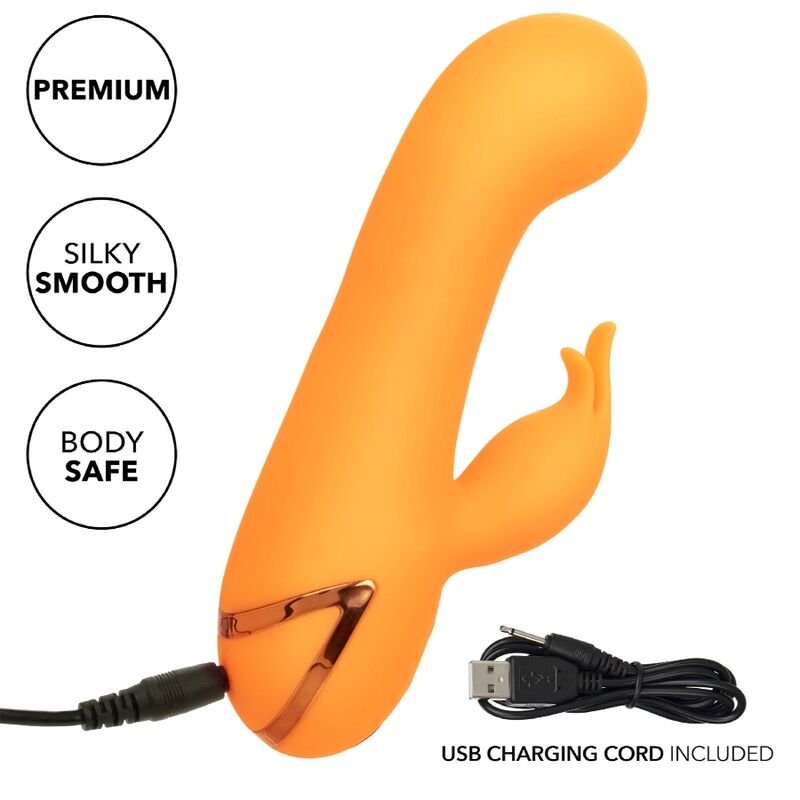 CALEXOTICS - VIBROMASSEUR LAPIN MONTECITO MUSE ORANGE BY CALIFORNIA DREAMING