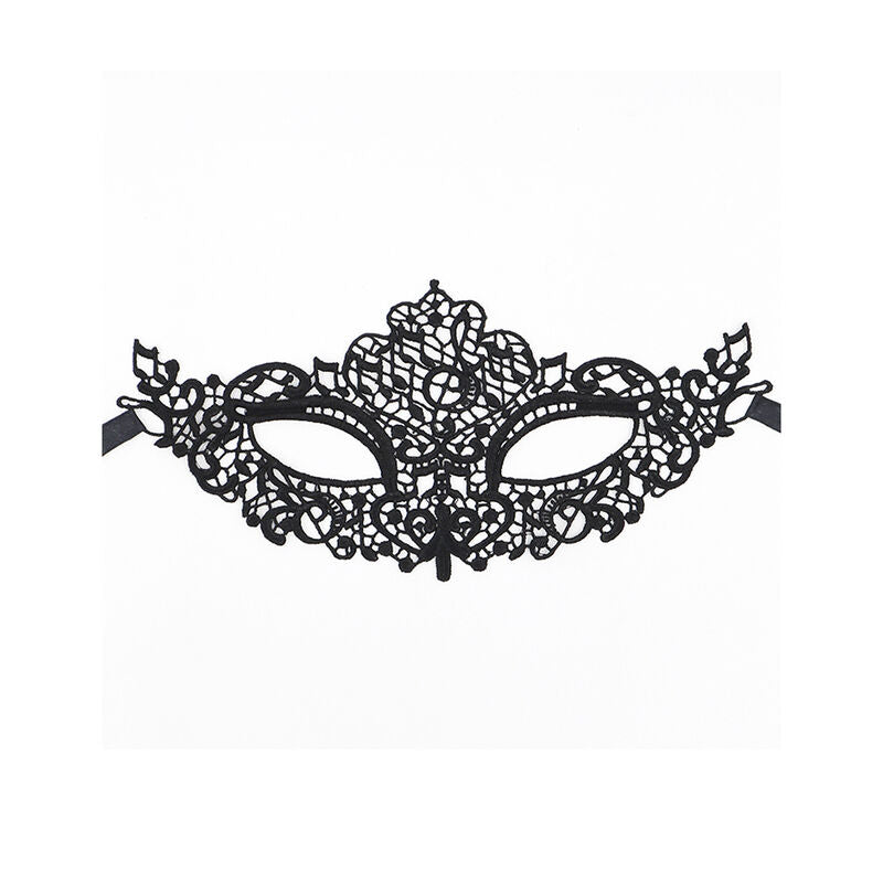 QUEEN LINGERIE - ANTIFAZ DE ENCAJE NEGRO MODELO 1