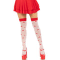 LEG AVENUE - CHAUSSETTES HAUTES CHAMPIGNONS ROUGE/BLANC
