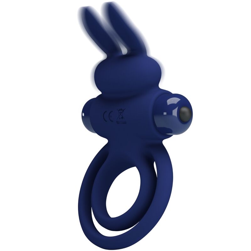 PRETTY LOVE - ANNEAU VIBRANT DOUBLE RABBIT BLEU DAREY