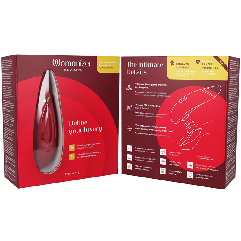 WOMANIZER - STIMULATEUR DE CLITORIS PREMIUM 2 BORDEAUX