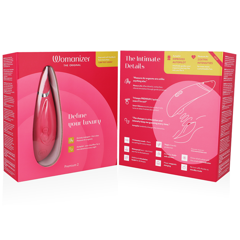 WOMANIZER - STIMULATEUR DE CLITORIS PREMIUM 2 FRAMBOISE