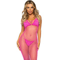 LEG AVENUE - ROBE LONGUE RÉSILLE FUCHSIA TAILLE UNIQUE