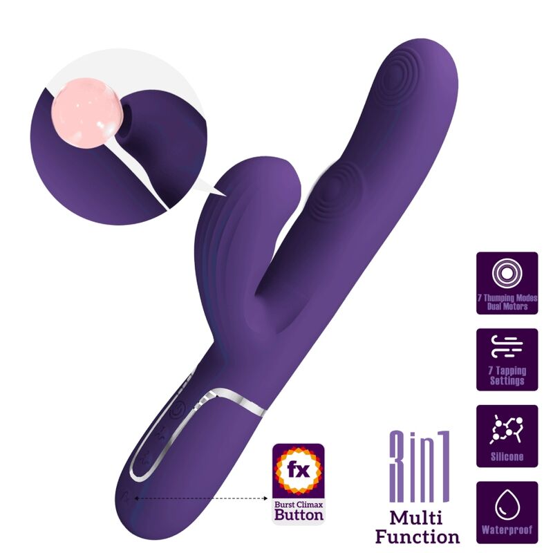 PRETTY LOVE - PERLITA VIBREUR POINT G 3 EN 1 MULTIFONCTION VIOLET