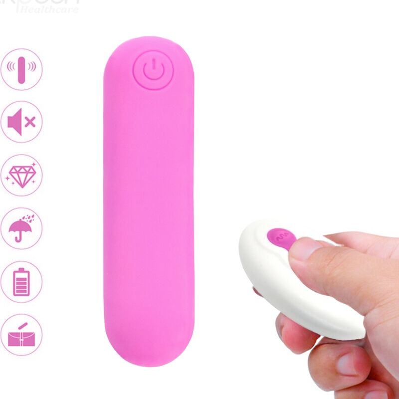 ARMONY - SPLASH JOLINE VIBREUR SILICONE TÉLÉCOMMANDE 10 VIBRATIONS 65 X 15 CM ROSE