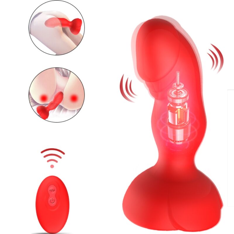 ARMONY - EXTREME A BLOOM PINK VIBRATOR & REMOTE CONTROL ANAL PLUG RED