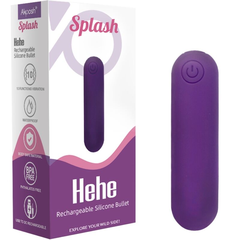 ARMONY - SPLASH HEHE VIBREUR SILICONE 10 VIBRATIONS 65 X 15 CM VIOLET