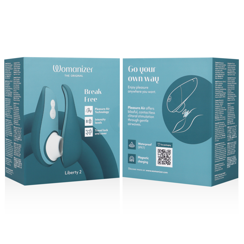 WOMANIZER - LIBERTY 2 CLITORAL STIMULATOR & SUCTION BLUE