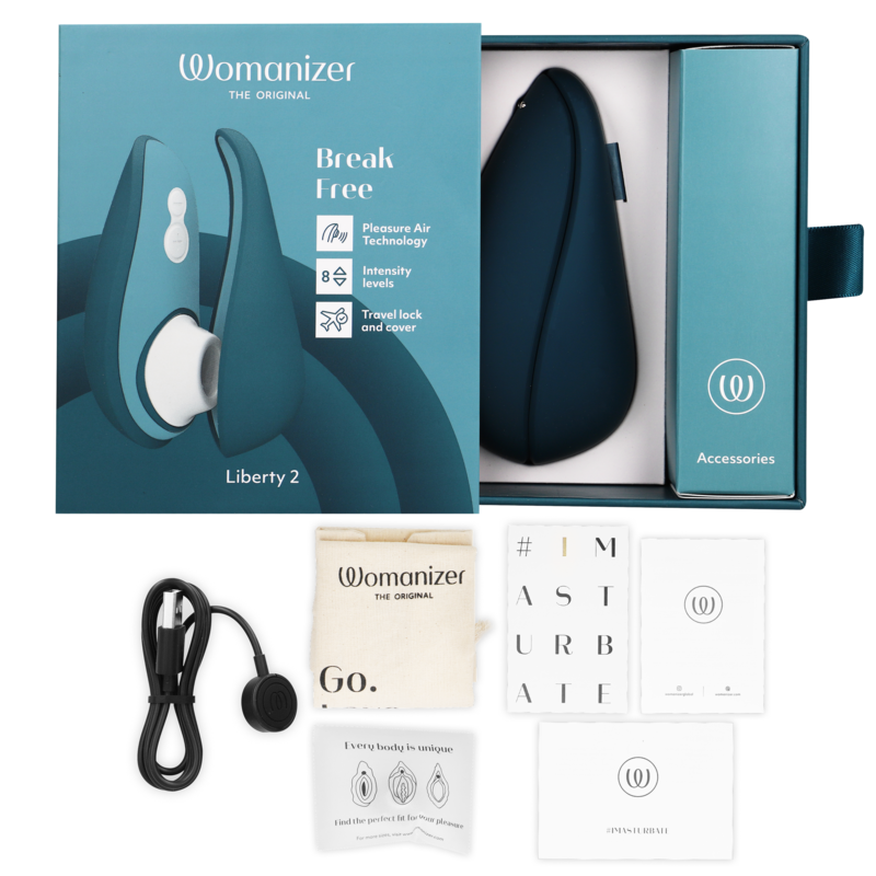 WOMANIZER - LIBERTY 2 CLITORAL STIMULATOR & SUCTION BLUE