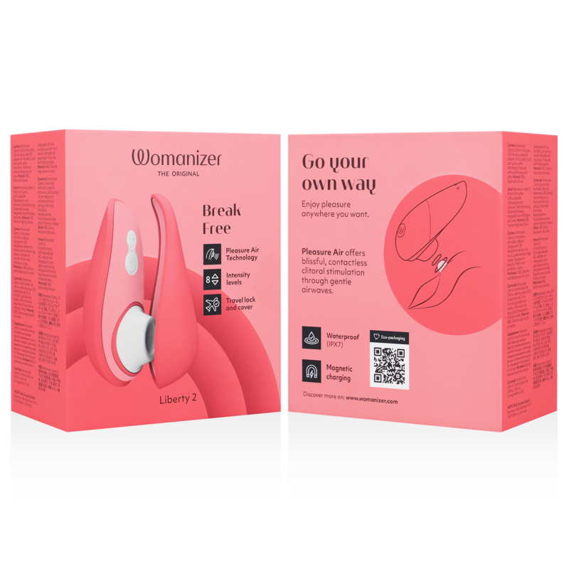 WOMANIZER - LIBERTY 2 STIMULATEUR & SUCEUR DE CLITORIS ROSE