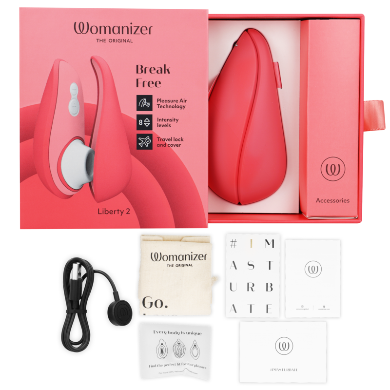 WOMANIZER - LIBERTY 2 STIMULATEUR & SUCEUR DE CLITORIS ROSE