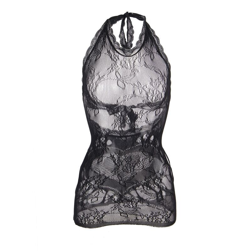SUBBLIME - 952075 ROBE COURTE EN RÉSILLE DOS NU AVEC DÉTAIL CŒUR NOIR TAILLE UNIQUE