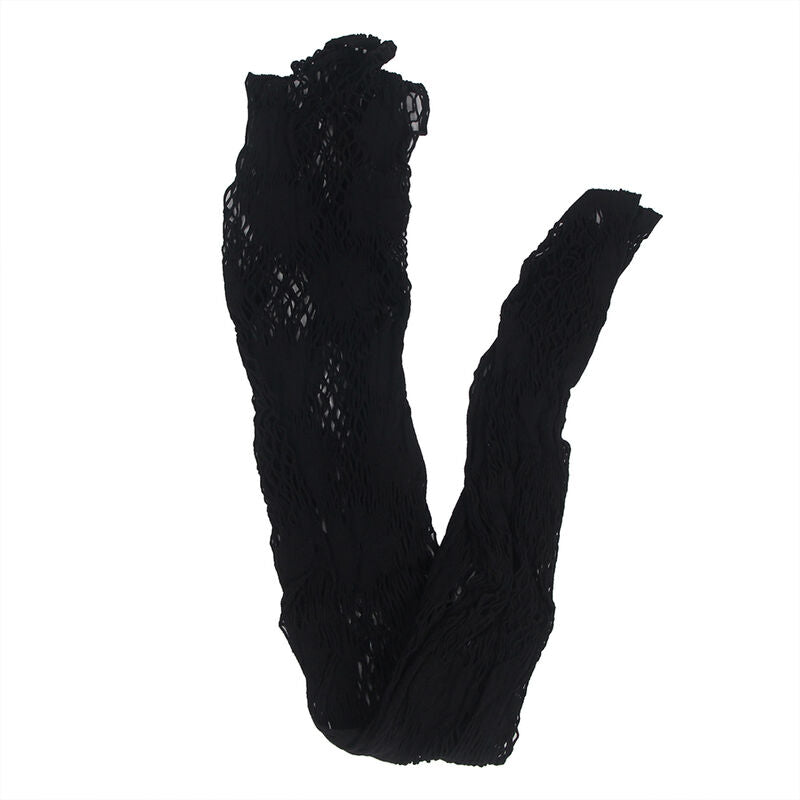 SUBBLIME - 952129 BODYSTOCKING RÉSILLE AVEC MOTIF ROBE ET DÉTAILS FLEURIS NOIR TAILLE UNIQUE