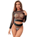 SUBBLIME - 952228 ENSEMBLE 2 PIÈCES MANCHES LONGUES EN MAILLE NOIR TAILLE UNIQUE