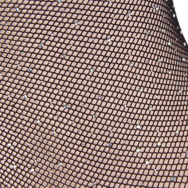 SUBBLIME - 952297 BODY EN RÉSILLE BRILLANT AVEC ÉPAULES DÉCOUVERTES MANCHES LONGUES NOIR TAILLE UNIQUE