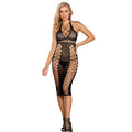 SUBBLIME - 952310 ROBE LONGUE EN FILET NOIRE TAILLE UNIQUE