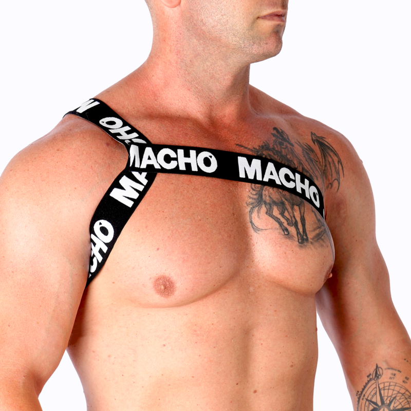 MALE - WHITE ROMAN HARNESS L/XL