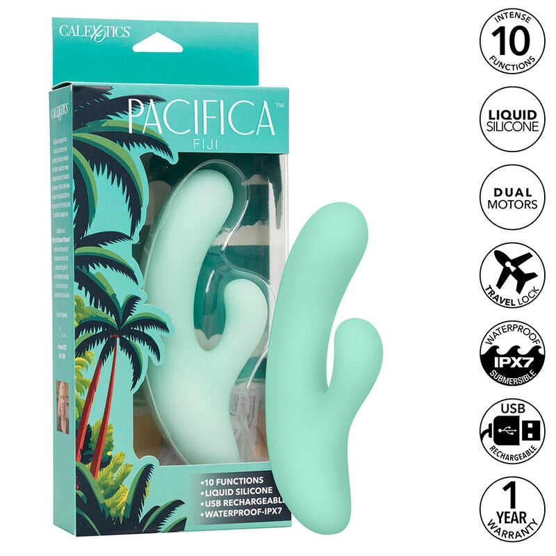 CALEXOTICS - PACIFICA FIJI VIBREUR ET STIMULATEUR POINT G 10 VIBRATIONS AQUA