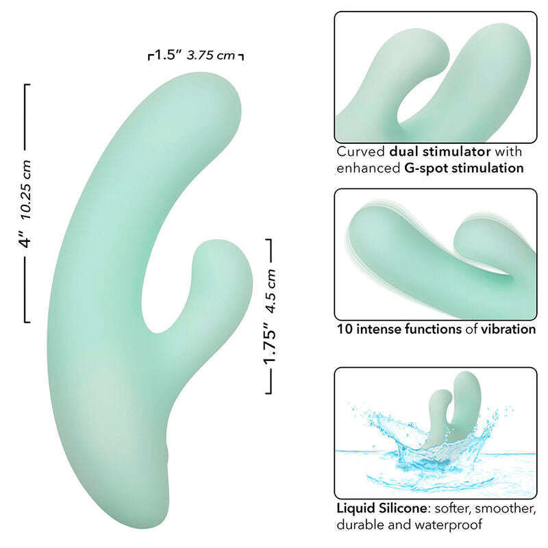 CALEXOTICS - PACIFICA FIJI VIBREUR ET STIMULATEUR POINT G 10 VIBRATIONS AQUA