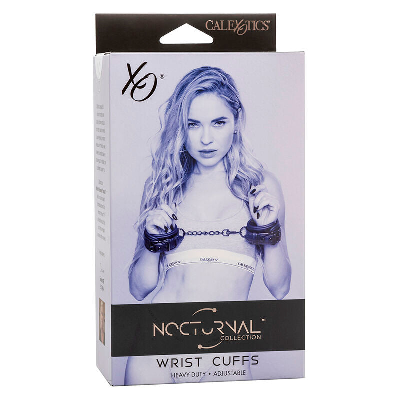 CALEXOTICS - MENOTTES EN CUIR AJUSTABLES NOIR NOCTURNE