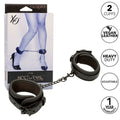 CALEXOTICS - NIGHTTIME ADJUSTABLE LEATHER ANKLE CUFFS BLACK