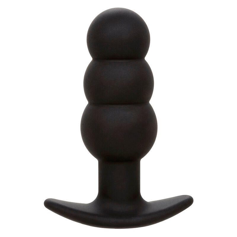 CALEXOTICS - ROCK BOTTOM BUTT PLUG ANAL AVEC PERLES 10 VIBRATIONS SILICONE NOIR