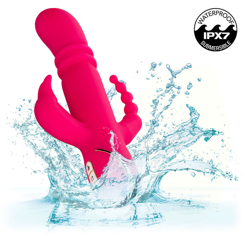 CALEXOTICS - JACK FANTASY TRIPLE VIBRATEUR LAPIN CHAUFFANT ROSE