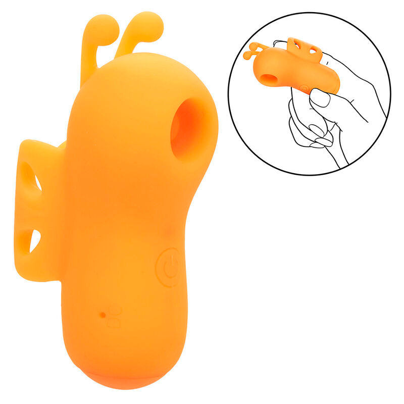 CALEXOTICS - NEON VIBES LE VIBREUR DE DOIGT BOURDONNANT 10 VIBRATIONS ORANGE
