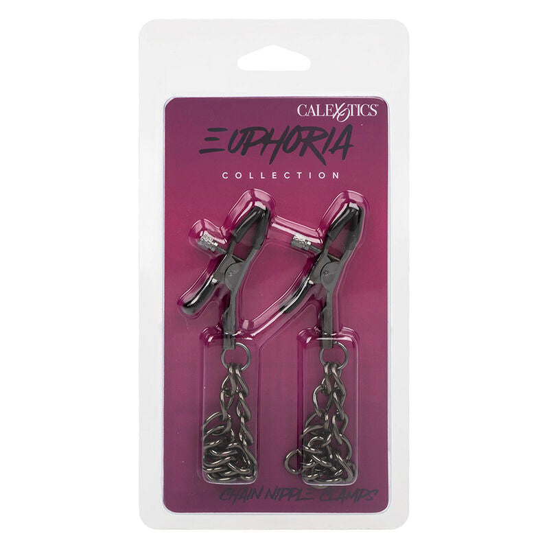 CALEXOTICS - EUPHORIA PINCES À TÉTONS AVEC CHAÎNETTE 14,5 CM