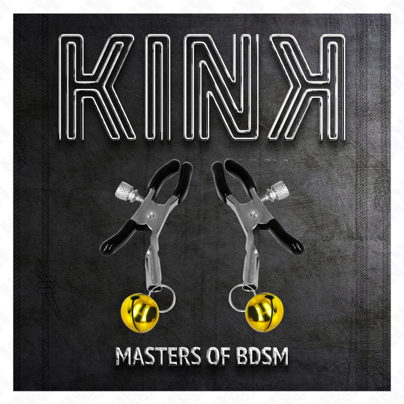 KINK - PINCES À TÉTONS AVEC CLOCHETTE DORÉE 6 CM
