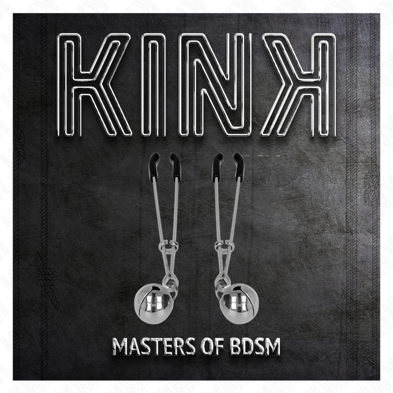 KINK - FINE NIPPLE CLAMPS WITH SILVER BELL 7 CM