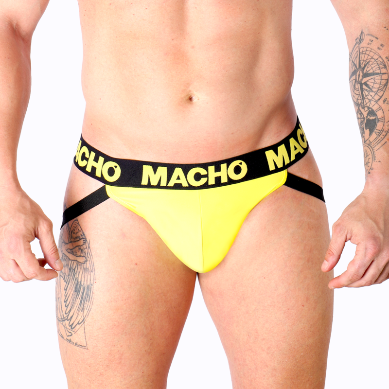 MACHO - MX25A JOCK JAUNE LYCRA M