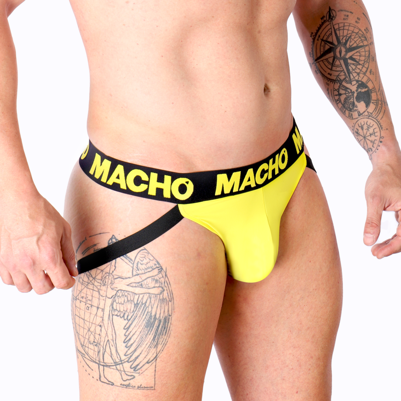 MACHO - MX25A JOCK JAUNE LYCRA M