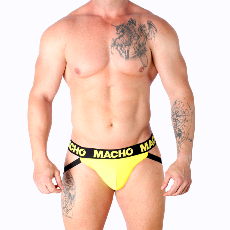 MACHO - MX25A JOCK JAUNE LYCRA M