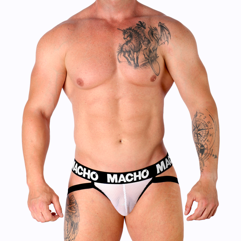 HOMME - JOCK GRILLE BLANC MX26X1 L