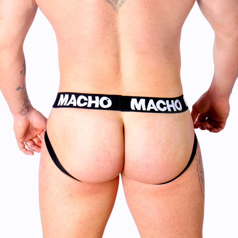 MASCULIN - JOCKSTRAP MX25NC EN CUIR NOIR S
