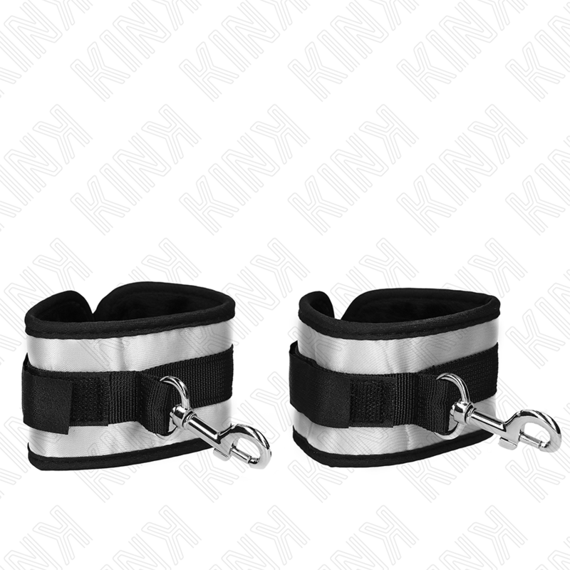 KINK - SANGLES DE POIGNET EN NÉOPRÈNE GRISES 23 X 5 CM