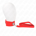 KINK - COLLIER AVEC SANGLE 116 CM AVEC CLOUS ARGENTÉS MODÈLE 4 ROUGE RÉGLABLE 40-48 CM X 6 CM