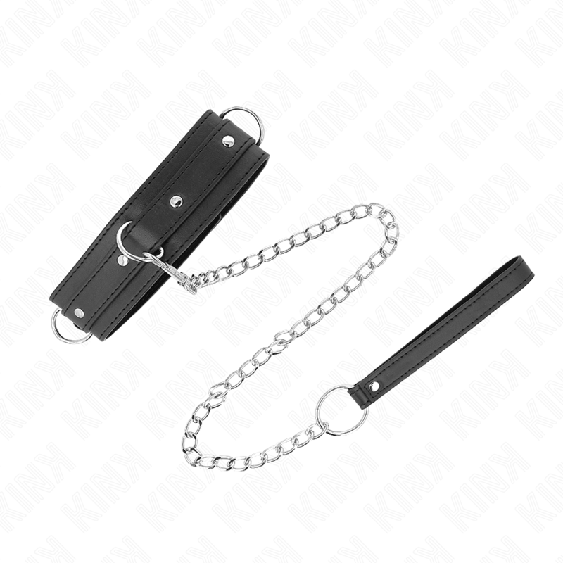 KINK - COLLIER AVEC SANGLE 65 CM 3 ANNEAUX MODÈLE 1 RÉGLABLE 38-49 CM X 5 CM