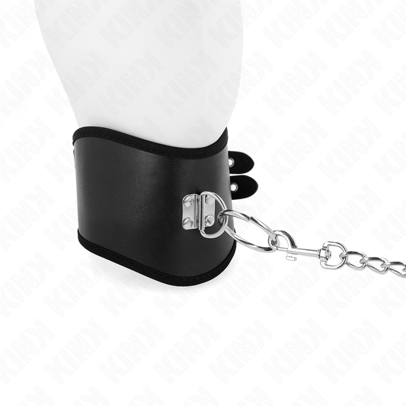 KINK - COLLIER AVEC SANGLE 65 CM LARGEUR NOIR RÉGLABLE 40-55 CM X 10 CM