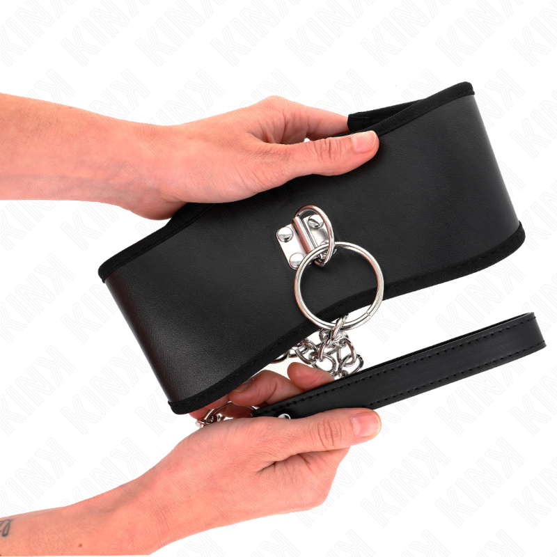 KINK - COLLIER AVEC SANGLE 65 CM LARGEUR NOIR RÉGLABLE 40-55 CM X 10 CM