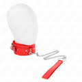 KINK - 65 CM RETRACTABLE COLLAR WITH LEASH, RED, ADJUSTABLE 36-42 CM X 5.5 CM