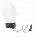 KINK - COLLAR WITH 65 CM STRAP WITH SILVER STUDS MODEL 5 ADJUSTABLE 36-43 CM X 5 CM