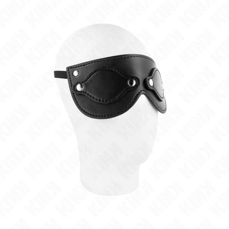 KINK - MASQUE EN SIMILICUIR AVEC CACHES YEUX AMOVIBLES 22 x 9 CM