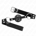 KINK - BAILLON DE BOUCHE 4 CM RESPIRANT DOUBLE RIVET MODÈLE 1 NOIR 62 x 2,5 CM RÉGLABLE 42-58 CM