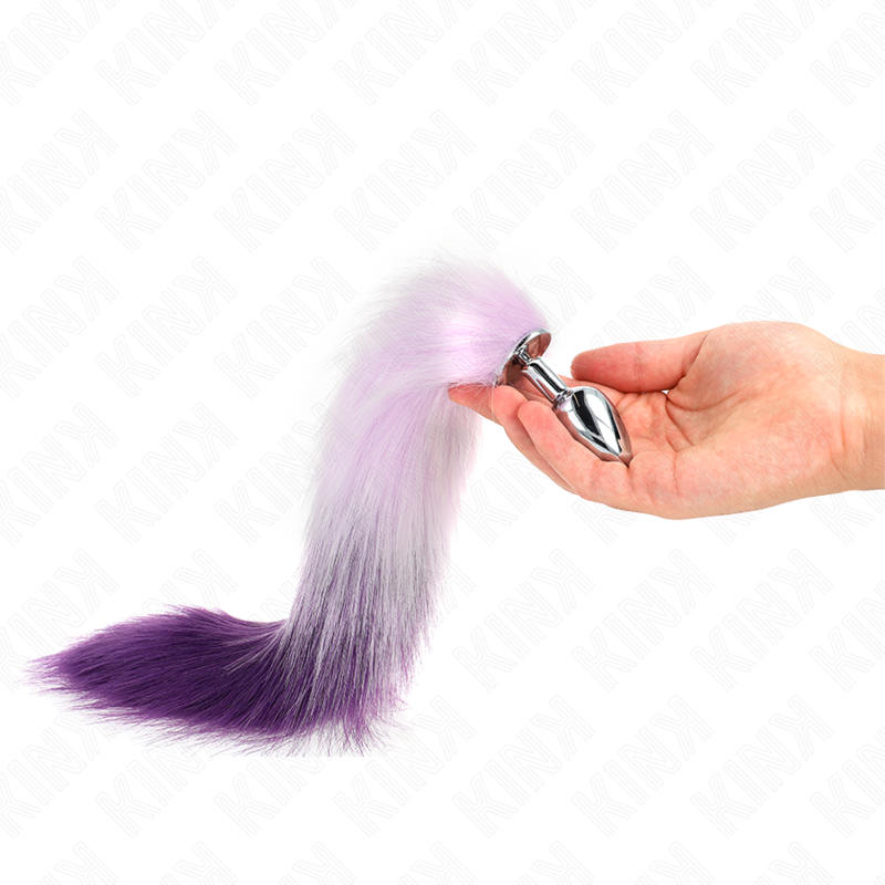 KINK - ANAL PLUG SIZE S 7 X 3 CM WITH SYNTHETIC TAIL 40 CM VIOLET