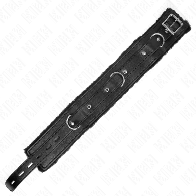 KINK - 65 CM LEASH COLLAR WITH RESTRAINTS, BLACK, ADJUSTABLE 36-42 CM X 5.5 CM